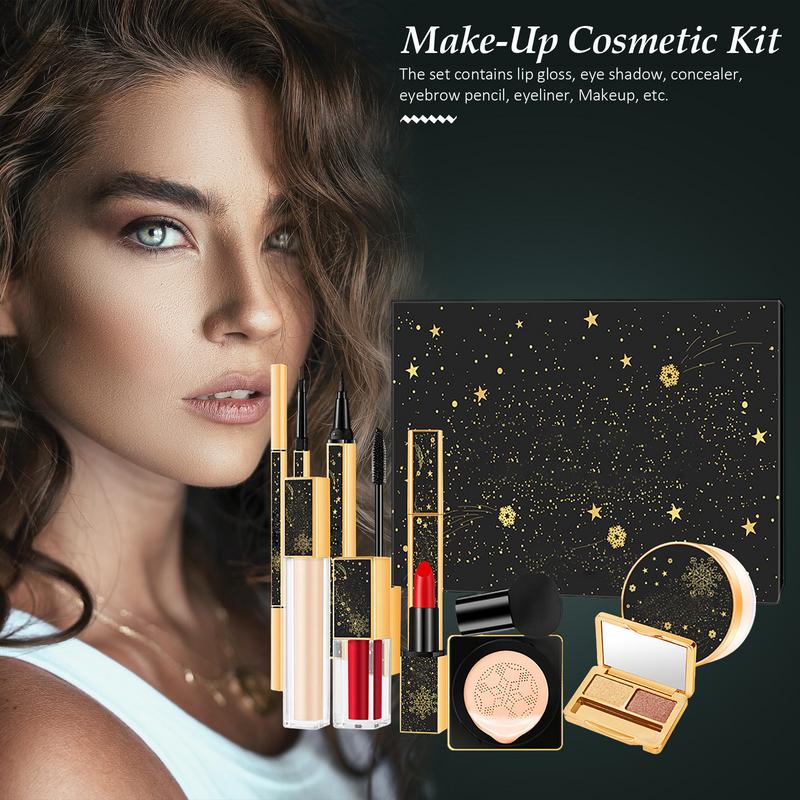Sdattor All-In-One Makeup Cosmetic Kit Portable Travel Make Up Palette Eyeshadow Lip Gloss Powder Mascara Concealer Eyeliner Lip